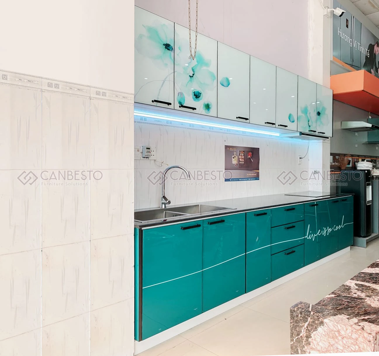 Canbesto: Tủ bếp nhôm kính, thiết kế nội thất tại Biên Hòa - Đồng Nai.